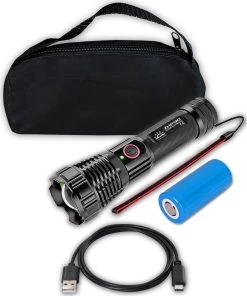 TomorrowNow® XHP50 Oplaadbare LED Zaklamp - USB-C + USB-A - 3.000 Lumen - Powerbank Functie - Battery Management System - Waterdicht 17 TomorrowNow® XHP50 Oplaadbare LED Zaklamp - USB-C + USB-A - 3.000 Lumen - Powerbank Functie - Battery Management System - Waterdicht -Kampeerclub 1000x1200 11