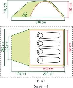 Coleman Darwin 4 Plus Koepeltent - 4-Persoons - Groen 21 Coleman Darwin 4 Plus Koepeltent - 4-Persoons - Groen -Kampeerclub 1003x1200 2