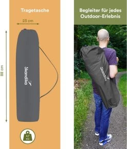 Skandika Moonchair Sirkka – Campingstoelen – Klapstoel – Vouwstoel – Kampeerstoel - Grote, Comfortabele, Campingstoel Opvouwbaar, Gepolsterd, Koelvak, Drinkhouder, Draaggreep En Draagtas, Antislipvoetjes - Max. 150 Kg – Zwart/grijs -Kampeerclub 1022x1200