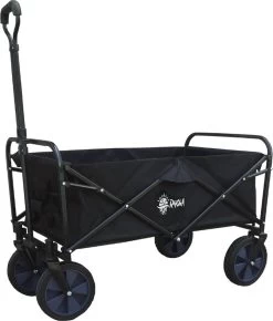 Rijoka Opvouwbare Bolderkar/Bolderwagen - Telescopische Stang | Zwart