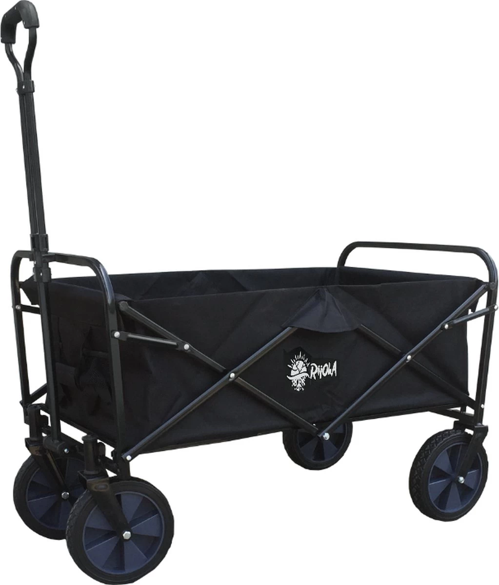 Rijoka Opvouwbare Bolderkar/Bolderwagen - Telescopische Stang | Zwart 1 Rijoka Opvouwbare Bolderkar/Bolderwagen - Telescopische Stang | Zwart
