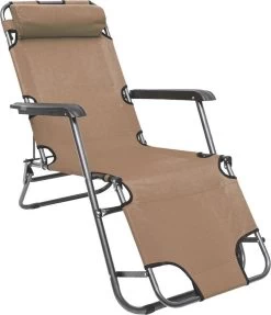 Ligstoel Opvouwbaar 155x60cm - Lichte Ligbed Relaxstoel Tuinstoel Campingstoel Strandstoel -Kampeerclub 1033x1200