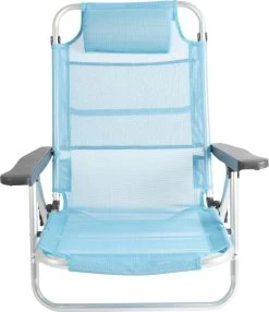 Bo-Camp Beach Chair - Monaco - Aluminium - Blauw -Kampeerclub 1035x1200