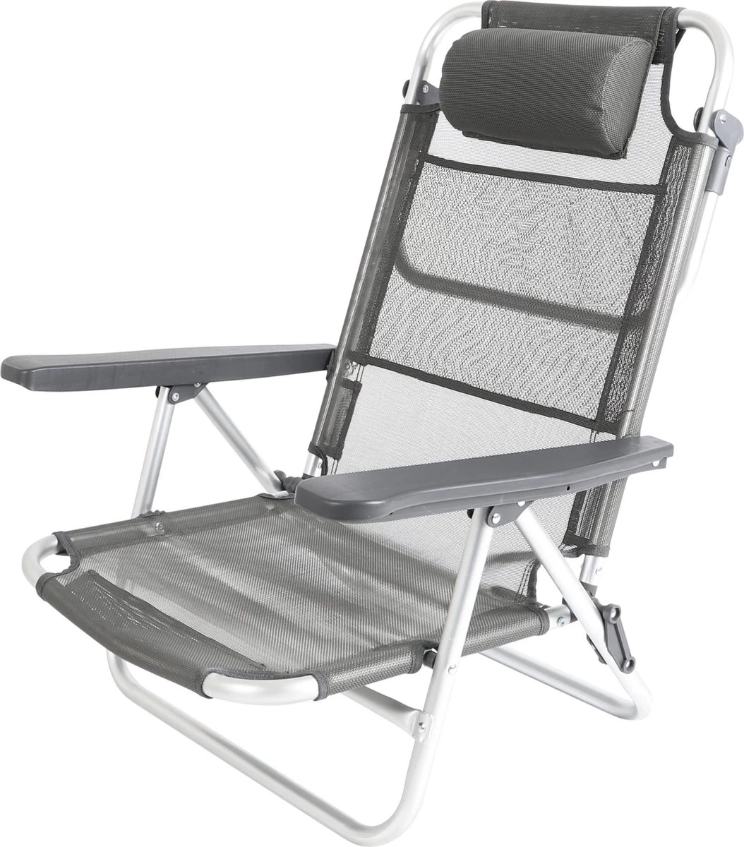 Bo-Camp Beach Chair - Monaco - Aluminium - Grijs 2 Bo-Camp Beach Chair - Monaco - Aluminium - Grijs - Afbeelding 2