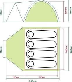 Coleman Darwin 4 Plus Koepeltent - 4-Persoons - Groen 22 Coleman Darwin 4 Plus Koepeltent - 4-Persoons - Groen -Kampeerclub 1056x1200 1