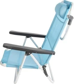 Bo-Camp Beach Chair - Monaco - Aluminium - Blauw -Kampeerclub 1057x1200