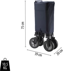 Campart Bolderkar HC-0910 - Opvouwbaar - Bolderwagen Met Stevig Harmonicaframe - Inclusief Opbergtas En Bodemplaat - Blauw -Kampeerclub 1060x1200 5