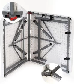 Toboli Klaptafel 120x60x74cm Campingtafel Wit; Bijzettafel, Inklapbare Tafel - Multistrobe -Kampeerclub 1063x1200 2