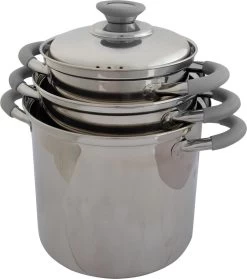 Eurotrail Pannenset Roma - RVS - 3 Delig - Grey -Kampeerclub 1064x1200 3