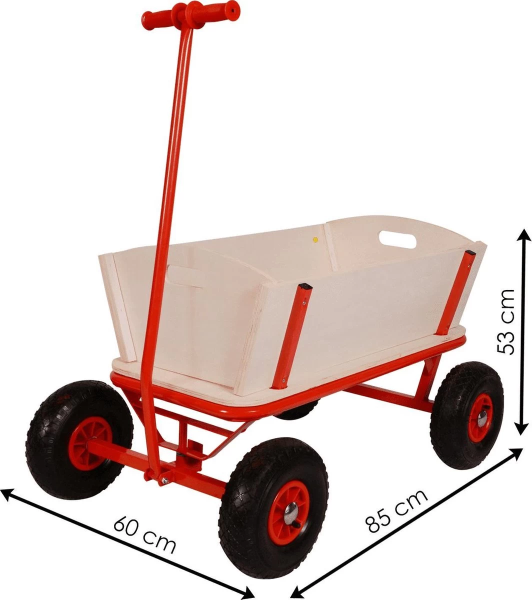 Benson Bolderkar - Bolderwagen Hout - Strandwagen - Kinderen - Boodschappenkar 7 Benson Bolderkar - Bolderwagen Hout - Strandwagen - Kinderen - Boodschappenkar - Afbeelding 7