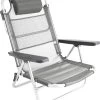 Bo-Camp Beach Chair - Monaco - Aluminium - Grijs