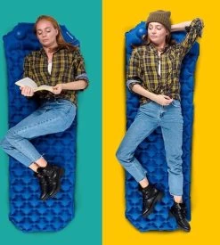 TRVLMORE Slaapmat - Zelfopblazend - 1 Persoons - Ingebouwde Pomp En Kussen - Blauw 19 TRVLMORE Slaapmat - Zelfopblazend - 1 Persoons - Ingebouwde Pomp En Kussen - Blauw -Kampeerclub 1076x1200 4