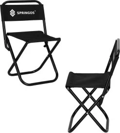 Springos Campingstoel | Kampeerstoel | Vouwstoel | Klapstoel | Zwart -Kampeerclub 1080x1200