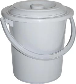 Curver Toiletemmer Met Deksel - 10L - 31 Cm - Lichtgrijs