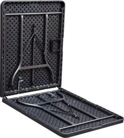 ERRO Vouwtafel - Houtlook - 180x74cm - Zwart -Kampeerclub 1083x1200