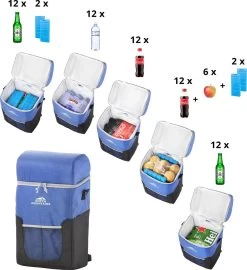 Dutch Mountains Koeltas Rugzak | Cooler Backpack 20 Liter | Picknicktas | Lunchtas | Koelrugzak | Strandtas | Blauw -Kampeerclub 1097x1200 4