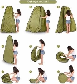 NordFalk Douchetent Pop-up 190 Cm - Camping Douche - Omkleedtent - Incl. Tentharingen En Draagtas - Groen -Kampeerclub 1098x1200 3