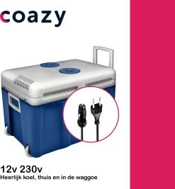 Koelbox Met Wielen Voor Auto & Camping Warm En Koud 40L - Frigobox Elektrisch 12v 230 Volt - MiniBar - Mini Koelkast | Verkoelt En Verwarmt | Eco-modus - Minibar - Mini Koelkast -Kampeerclub 1112x1200