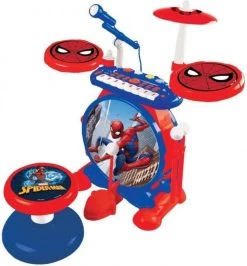 Lexibook Spider-Man Elektronische Drumkit Voor Kinderen, Realistisch Drumgeluid, 8-toetsen Toetsenbord, Mp3-stekker, Inclusief Stoel, Blauw/rood, K610SP 4 Lexibook Spider-Man Elektronische Drumkit Voor Kinderen, Realistisch Drumgeluid, 8-toetsen Toetsenbord, Mp3-stekker, Inclusief Stoel, Blauw/rood, K610SP -Kampeerclub 1116x1200 1