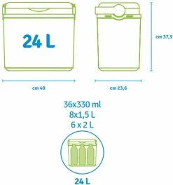 Norlander Koelbox Deluxe - 24 Liter - 40 X 23,6 X 37,5cm - Zwart -Kampeerclub 1124x1200 2