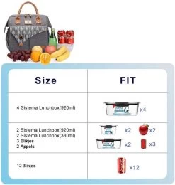 HN® Lunchtas Grijs Pijlen, Geïsoleerde Koeltas, Lekvrij, Extra Grote Opening Voor De Lunch Box, 25×16,5×26cm Design Heren En Dames 11 HN® Lunchtas Grijs Pijlen, Geïsoleerde Koeltas, Lekvrij, Extra Grote Opening Voor De Lunch Box, 25×16,5×26cm Design Heren En Dames -Kampeerclub 1138x1200 3