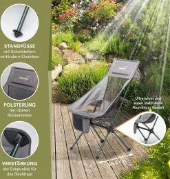 Skandika Campingstoel Compact SET – Campingstoelen – Campingstoel Tot 150 Kg Belastbaar - Kampeerstoel, Visstoel, Kleine Pakmaat, Opvouwbaar, Stabiel, Licht, Comfortabel Gepolsterd – Draagtas Meegeleverd – Vouwstoel – Kampeermeubelen – Grijs 9 Skandika Campingstoel Compact SET – Campingstoelen – Campingstoel Tot 150 Kg Belastbaar - Kampeerstoel, Visstoel, Kleine Pakmaat, Opvouwbaar, Stabiel, Licht, Comfortabel Gepolsterd – Draagtas Meegeleverd – Vouwstoel – Kampeermeubelen – Grijs -Kampeerclub 1142x1200