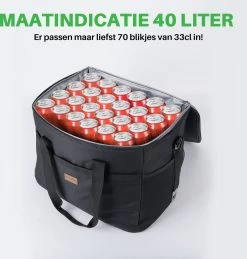 Packaway 4 Laags Geïsoleerde Koeltas - Lunchtas 40 Liter - Zwart -Kampeerclub 1144x1200 3