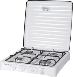 Zilan - Gas Kooktoestel 4 Pits - Campingkooktoestel - Gaskookplaat - Wit