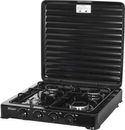Zilan - Gas Kooktoestel 4 Pits - Campingkooktoestel - Gaskookplaat - Zwart