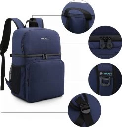 Koeltas Rugzak (28L) - 16 Blikjes - Lunchtas Voor Dames En Heren - Picknicktas - Blauw -Kampeerclub 1154x1200 2
