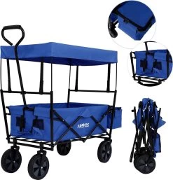 AREBOS Handwagen Vouwbare Dak Handwagen Vouwbare Trolley Uitrustingswagen Blauw 20 AREBOS Handwagen Vouwbare Dak Handwagen Vouwbare Trolley Uitrustingswagen Blauw -Kampeerclub 1155x1200 3