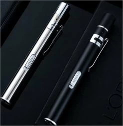 Merkloos 2 Stuks RVS Penlight - Usb Oplaadbare Zaklamp Zwart - Zilverkleur -Kampeerclub 1176x1200 9