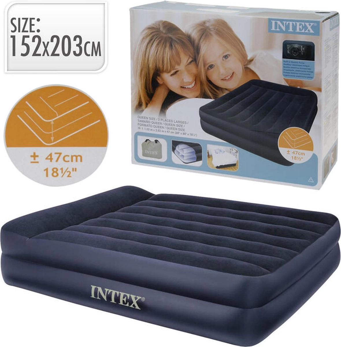 Intex Luchtbed - 2 Persoons - 203x152x42cm 13 Intex Luchtbed - 2 Persoons - 203x152x42cm - Afbeelding 13