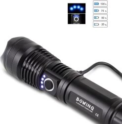 Zaklamp Led Oplaadbaar - Sterke 5000 MAh Batterij - 2000 Lumen - 5 Lichtmodi - USB - Zoom - 1 Jaar Garantie -Kampeerclub 1181x1200 5