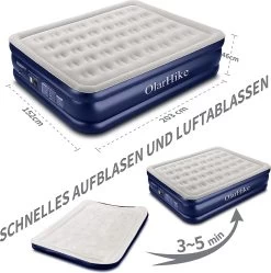 OlarHike Queen Size Luchtmatras Met Geïntegreerde Elektrische Pomp, Zelfopblazend Luchtbed, Voor 2 Personen, Premium Gastenbed, Opblaasbaar Matras Voor Camping Of Thuisgebruik, 203 X 152 X 46 Cm -Kampeerclub 1192x1200 20