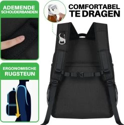 Brisby 4 Laags Geïsoleerde Koeltas Rugzak - 25 Liter - Met Handige Vakken Voor Bestek En Essentials - Waterafstotend Materiaal - Zwart -Kampeerclub 1192x1200 5