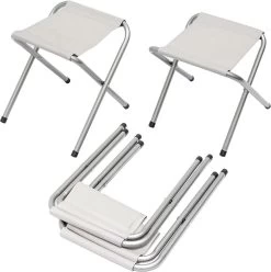 Inklapbare, In Hoogte Verstelbare Campingtafel 120x60x70cm Incl. 4 Inklapbare Krukken Campingtafel S -Kampeerclub 1194x1200