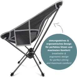 Smartpeas Camping Stoel Van Stevig 600D Polyester En Aluminium - Lichtgewicht En Opvouwbaar - Camping Gadget Inclusief Zijzakken +Plus: Strandmat & Draagtas -Kampeerclub 1195x1200