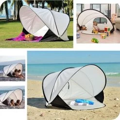 Deryan Luxe Pop Up Strandtent XXL - Anti-UV 50+ - Cream -Kampeerclub 1196x1200 11