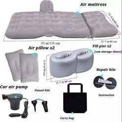 Sophie's Planet® - Auto Luchtbed Met Kussens En Pomp (Grijs) - Auto Matras - Achterbank Matras - Autobed - Car Matress - Comfortabel In De Auto Slapen 5 Sophie's Planet® - Auto Luchtbed Met Kussens En Pomp (Grijs) - Auto Matras - Achterbank Matras - Autobed - Car Matress - Comfortabel In De Auto Slapen -Kampeerclub 1196x1200 25