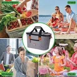 Brisby 4 Laags Geïsoleerde Koeltas - Boodschappentas 21 Liter - Grijs -Kampeerclub 1197x1200 29