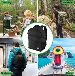 Brisby 4 Laags Geïsoleerde Koeltas Rugzak - 25 Liter - Met Handige Vakken Voor Bestek En Essentials - Waterafstotend Materiaal - Zwart -Kampeerclub 1197x1200 35