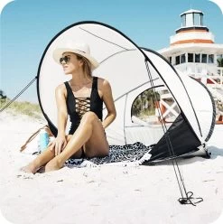 Deryan Luxe Pop Up Strandtent XXL - Anti-UV 50+ - Cream -Kampeerclub 1197x1200 53