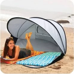Deryan Luxe Pop Up Strandtent XXL - Anti-UV 50+ - Zilver -Kampeerclub 1197x1200 55