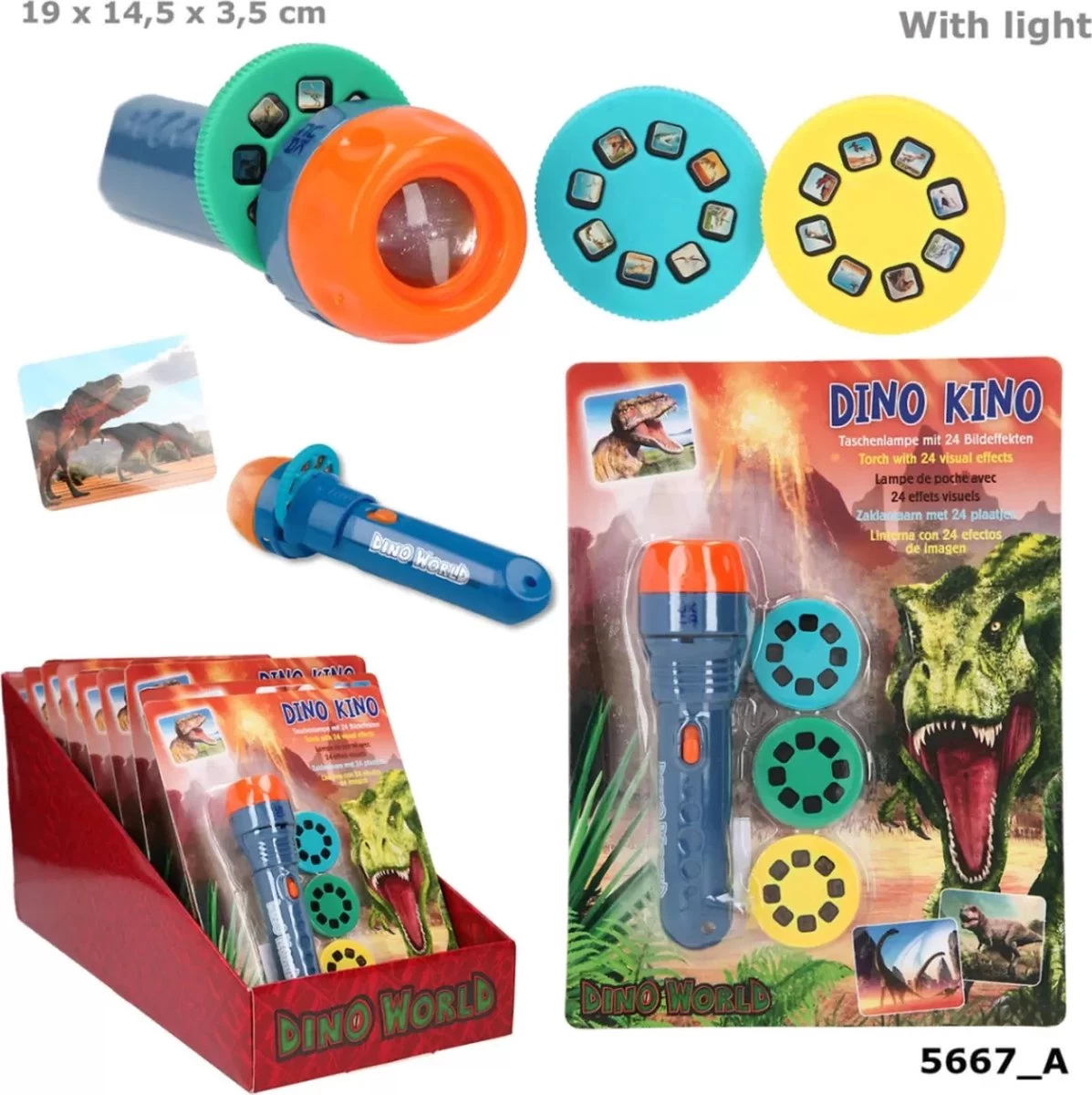 Depesche Dino World Zaklamp Met Plaatjes 6 Depesche Dino World Zaklamp Met Plaatjes - Afbeelding 6