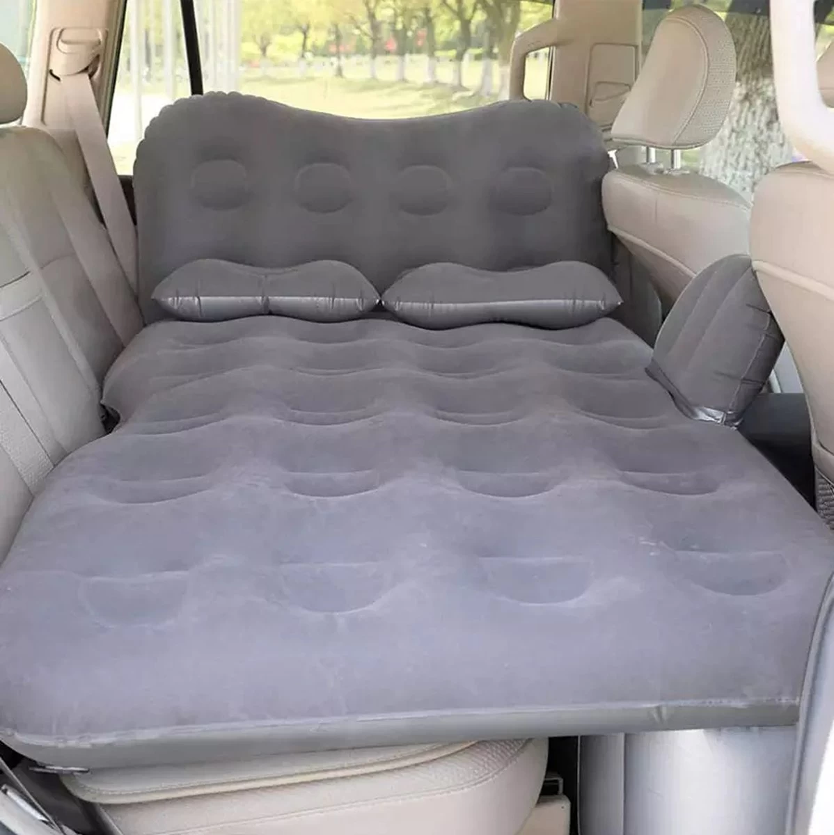 Sophie's Planet® - Auto Luchtbed Met Kussens En Pomp (Grijs) - Auto Matras - Achterbank Matras - Autobed - Car Matress - Comfortabel In De Auto Slapen 1 Sophie's Planet® - Auto Luchtbed Met Kussens En Pomp (Grijs) - Auto Matras - Achterbank Matras - Autobed - Car Matress - Comfortabel In De Auto Slapen