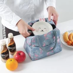 Koeltas - Lunchtas - Volwassenen En Kinderen - Compact & Handig: Zomer - Picknick -School - Lunch - Werk - Grijs Flamingo -Kampeerclub 1198x1200 5