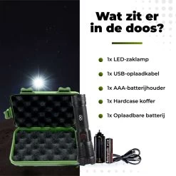 Unlimited Products Militaire Zaklamp LED Oplaadbaar - 2000 Lumen - IP68 Waterdicht - Hard Case Opbergdoos -Kampeerclub 1199x1200 10