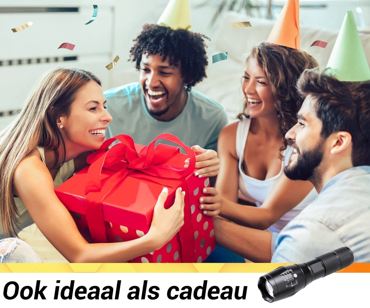 TIGIOO Zaklamp LED Oplaadbaar - Incl. Oplader & Batterij & Koffertje - Zaklamp Militaire 9 TIGIOO Zaklamp LED Oplaadbaar - Incl. Oplader & Batterij & Koffertje - Zaklamp Militaire - Afbeelding 9