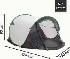 JEMIDI Tweepersoons Pop-up Tent - Opgooitent, Werptent Voor 2 Personen - Ideaal Als Festivaltent Of Kampeertent - Verschillende Kleuren -Kampeerclub 1200x1004 3